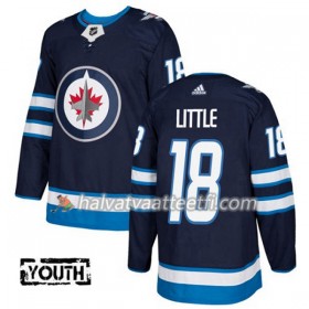 Lasten NHL Winnipeg Jets Pelipaita Bryan Little 18 Adidas 2017-2018 MarineSininen Authentic